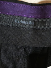 Load image into Gallery viewer, Barbara Bui Size 40 Black Wool Wid Leg Pinstripe Pants 2400-456-11020
