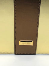 Load image into Gallery viewer, Moschino Brown Gold Leather Gift Box Bag Purse
