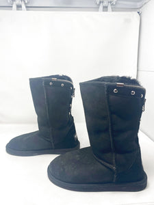 Pegia 40 Black Sheapskiin Suede Boots Studs 2870-139-11121