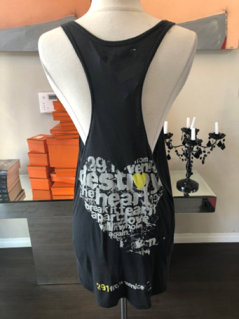 291 Sz 3 Black Tencel Jersey Heart Destiny Tank Top 2400-854-3922