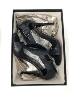 Giuseppe Zanotti 8.5 Black Leather Gladiator Sandals 2828-2-61421