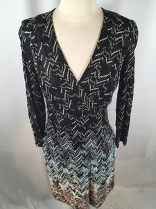 Missoni Size 40 Black & White Knit Dress 1-308-41819
