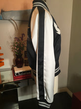 Load image into Gallery viewer, Off-White Black Satin Virgil Abloh Bomber Crain Eagle Jacket 2400-99-12119
