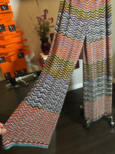 Load image into Gallery viewer, Missoni Size 42 Orange &amp; Black Knit Zig Zag Pants 2400-379-122719
