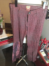 Load image into Gallery viewer, The People of the Labyrinths Burgundy Wool Plaid Pants NWT 2400-290-22920
