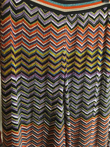 Missoni Size 42 Orange & Black Knit Zig Zag Pants 2400-379-122719