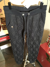 Load image into Gallery viewer, Philipp Plein Size S Black Cotton Lace Sweatpants 2400-400-12519
