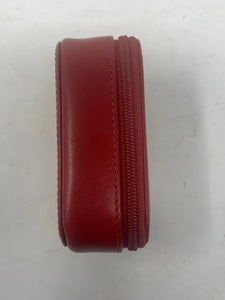 Coach Red Leather Jewelry Holder Bag