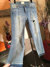 Load image into Gallery viewer, Current / Elliott Size 28 Blue Stretch Cotton Distressed Jeans 2400-312-52120
