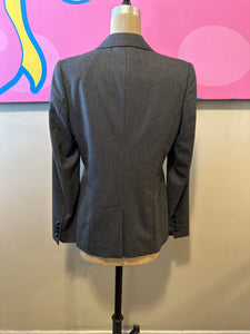 Stella McCartney Size 42 Gray Wool Houndstooth Jacket Blazer