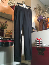 Load image into Gallery viewer, Dolce &amp; Gabbana Size 42 Black Wool Pin Stripe Pants 2400-299-11020
