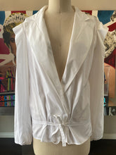 Load image into Gallery viewer, Yves Saint Laurent Size 38 White Cotton Puff Sleeve Blouse
