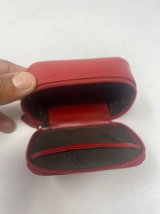 Coach Red Leather Jewelry Holder Bag