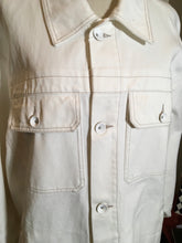 Load image into Gallery viewer, Maison Margiela Size XS White Cotton Jean Trucker Jacket NWT 2400-144-12119
