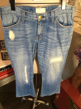 Load image into Gallery viewer, Current / Elliott Sz 27 Blue Stretch Cotton Distressed Jeans 2400-293-52120
