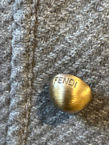 Fendi Size 40 Gray Wool Pea Coat