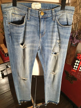 Load image into Gallery viewer, Current / Elliott Size 28 Blue Stretch Cotton Distressed Jeans 2400-312-52120
