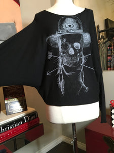 291 Size 1 Black Cashmere SKull Arrow  Sweater 2400-850-9220