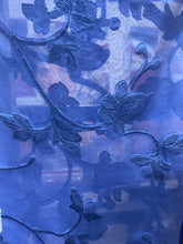 Load image into Gallery viewer, Giorgio Armani Blue Floral Sheer Silk Scarf
