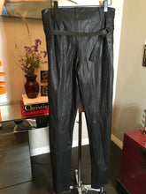 Load image into Gallery viewer, Ann Demeulemeester Size 38 Black Leather Pants NWT 2400-300-12519
