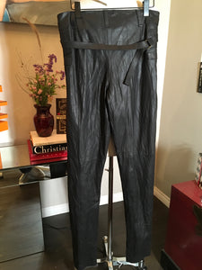 Ann Demeulemeester Size 38 Black Leather Pants NWT 2400-300-12519