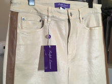 Load image into Gallery viewer, Ralph Lauren Cotton Leather Trim Tuxedo Jeans 2676-5-101020
