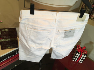 Adriano Goldschmed Size 28 White Cotton Walking Shorts NWT 2400-465-9520