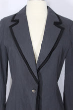 Load image into Gallery viewer, Lanvin Size 38 Gray Stretch Cotton Jacket Blazer 2005 - 1580-33-9818
