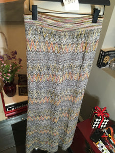 Missoni Size 42 Brown & Gold Knit Wide Leg Pants 2400-377-11820