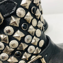 Load image into Gallery viewer, ASH 38 Black Leather Studs Moto Biker Boots 2400-502-12220
