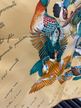 Load image into Gallery viewer, Hermes Yellow Teal Blue Birds Silk Scarf 2870-11-11121
