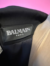 Load image into Gallery viewer, Balmain Size 40 Black Wool GabardineTuxedo Smoking Jacket
