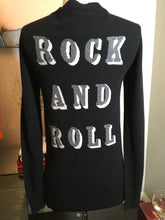 Load image into Gallery viewer, 291 Size 1 Black Cashmere Sweater ROCK AND ROLL Cardigan NWT 2400-811-12119
