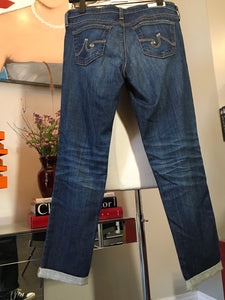 Adriano Goldschmed Blue Stilt Roll-Up  Skinny Distressed Jeans 2400-325-31120