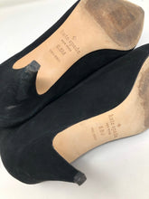 Load image into Gallery viewer, Kate Spade 8.5 Black Suede Leather Tie Back Ankle Boots 1-457-02621
