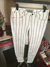 Load image into Gallery viewer, Closed Size 28 White &amp; Black Cotton Striped Pants NWT 2400-404-22920
