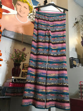 Load image into Gallery viewer, Missoni Size 42 Pink &amp; Green Waffle Striped Knit Striped Pants 2400-386-11820
