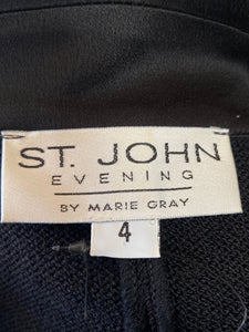 St. John Black Santana Knit Tuxedo Jacket NWT