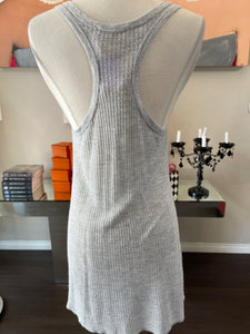 Beauitful People Size S Gray Rayon Knit Tank Top 2400-847-3922