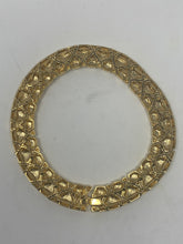 Load image into Gallery viewer, Vintage Gold Metal Choker Necklace 1980s
