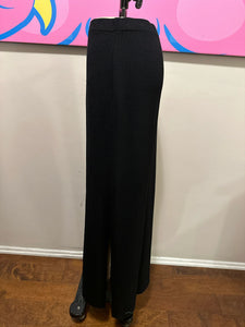 St. John Size 14 Black Santana Knit Long Evening Skirt