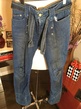 Load image into Gallery viewer, Jimmy Taverniti Size 44 Blue Cotton Belted Snap Jeans 2400-303-52020
