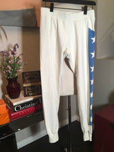 Load image into Gallery viewer, 291 Venice Size 3 Ivory Blue Stars Sweatpants NWT 2400-921-9820
