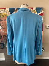 Load image into Gallery viewer, Louis Feraud Size 12 Blue Cashmere Blazer
