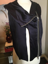 Load image into Gallery viewer, Haider Ackermann Size 38 Black Purple Satin Vest NWT 2400-140-12119
