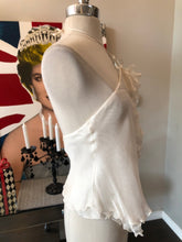 Load image into Gallery viewer, Empirio Armani Size 40 Ivory Silk Crepe Halter Top 2886-4-8421
