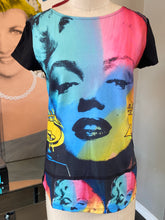 Load image into Gallery viewer, Steve Kaufman Size S Black &amp; Pink Cotton Marilyn T-shirt
