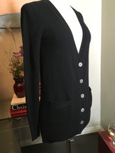 Load image into Gallery viewer, 291 Size 1 Black Cashmere Sweater ROCK AND ROLL Cardigan NWT 2400-811-12119
