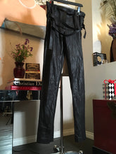 Load image into Gallery viewer, Ann Demeulemeester Size 38 Black Leather Pants NWT 2400-300-12519
