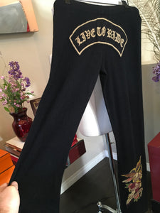 Amal Guessous Size S Black Cashmere Pants NWT 2400-420-5720